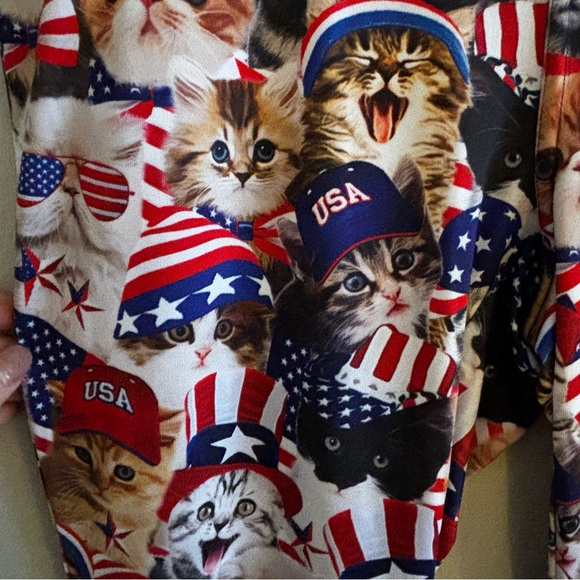 Tipsy Elves Patriotic Kitty Leggings - Picture 3 of 6